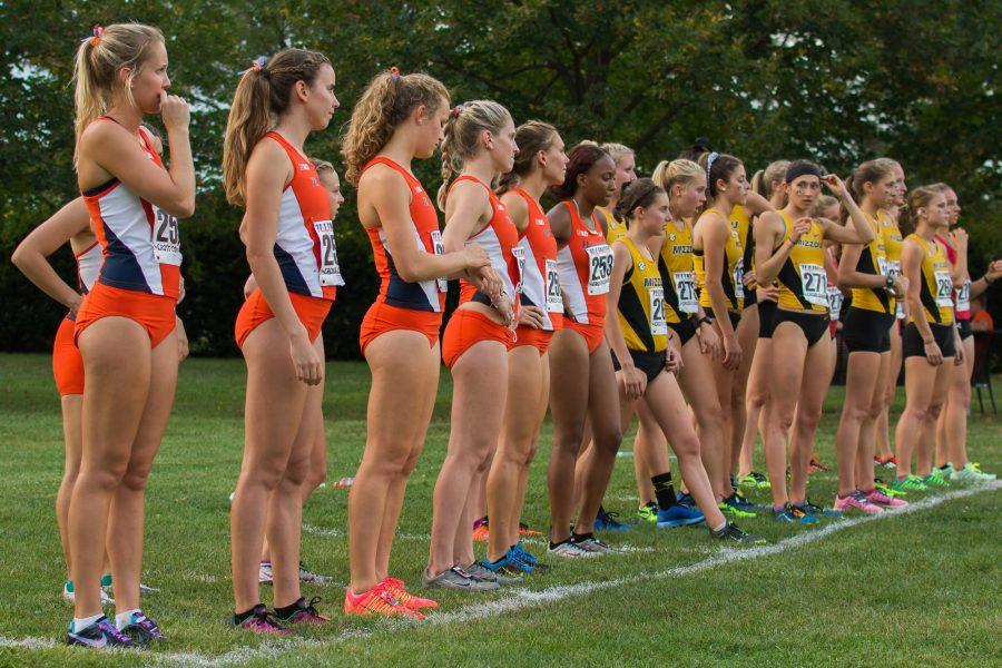 Illinois waits to start the race at the Illini Challenge at the Arboretum on Sept. 4, 2015.
