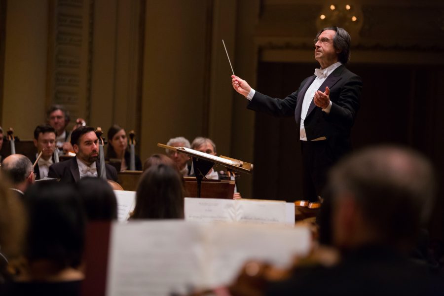CSO Zell Music Director Riccardo Muti leads the Chicago Symphony Orchestra at Orchestra Hall.
