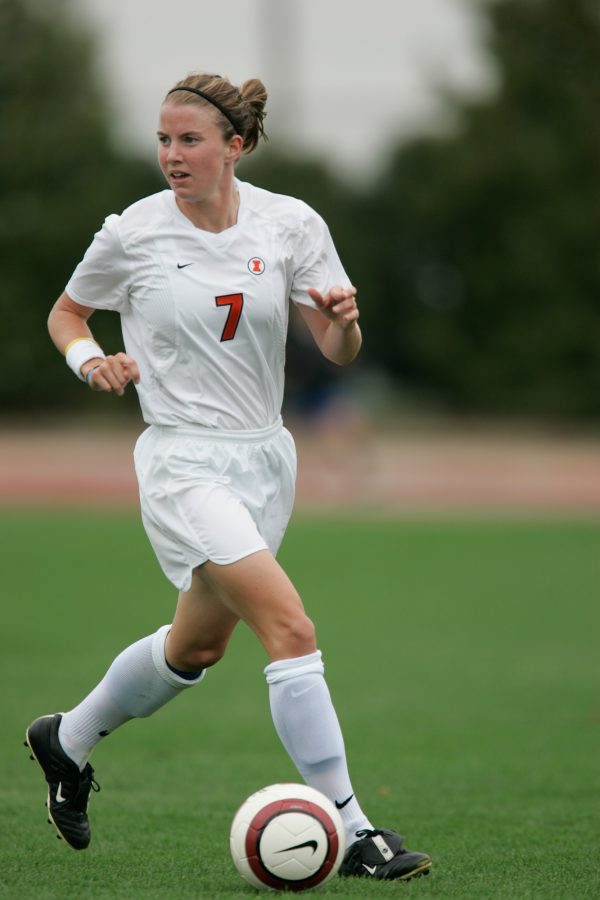 Laura Ramirez during a game when she played for the Illini. She played for the Illini from 2002-2005