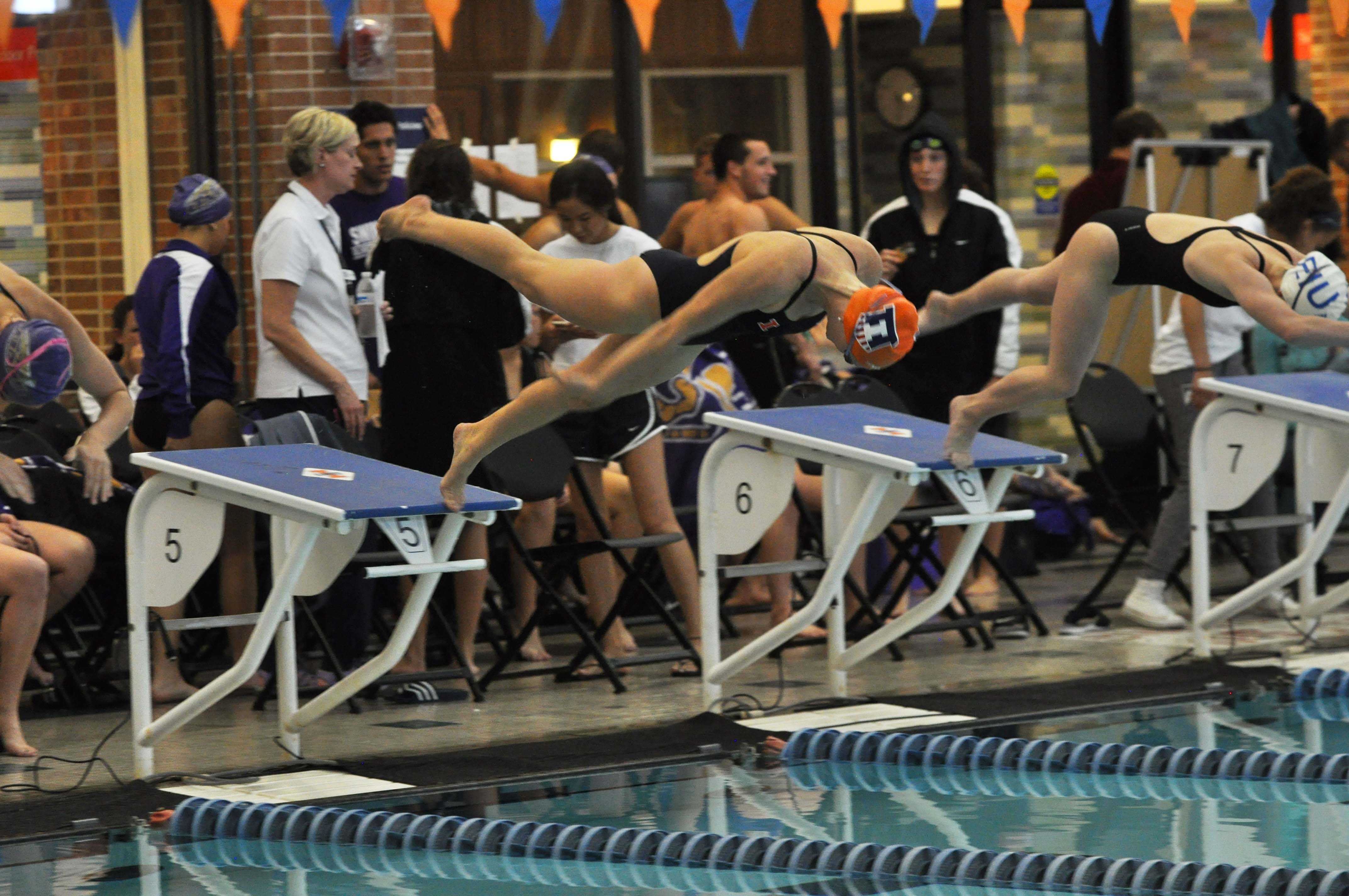 Illinois swim and dive dominates Indiana State The Daily Illini