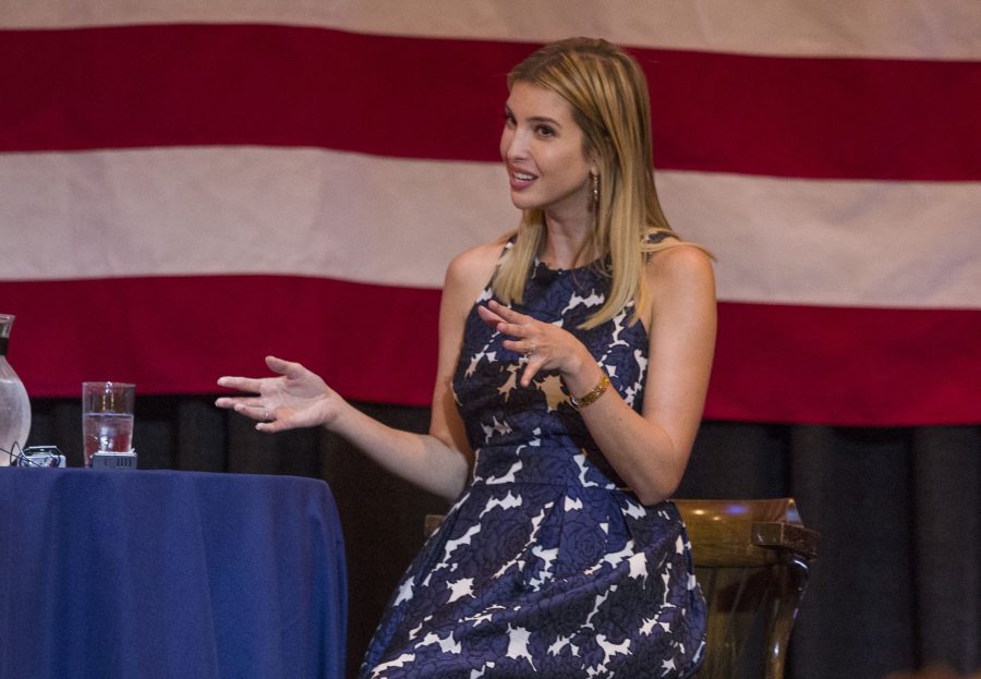 Ivanka Trump, Donald Trumps daughter, answers questions from the audience during a campaign stop in Drexel Hill, Pa., on October 13, 2016. Are women snubbing Trumps apparel and accessories brand because of the sins of her father? (Michael Bryant/Philadelphia Inquirer/TNS)
