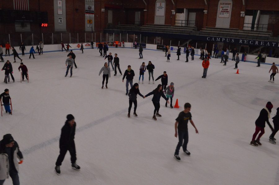Many spend their Martin Luther King Jr. Day at the ice skating rink on Jan. 18, 2016.