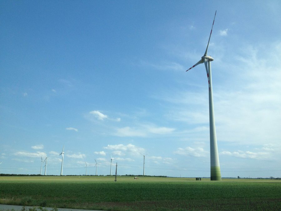 The University plans to invest in a wind farm like the one seen here in Europe. This is part of the requirements of the Illinois Climate Action Plan, which works to shrink the Universitys carbon footprint. 