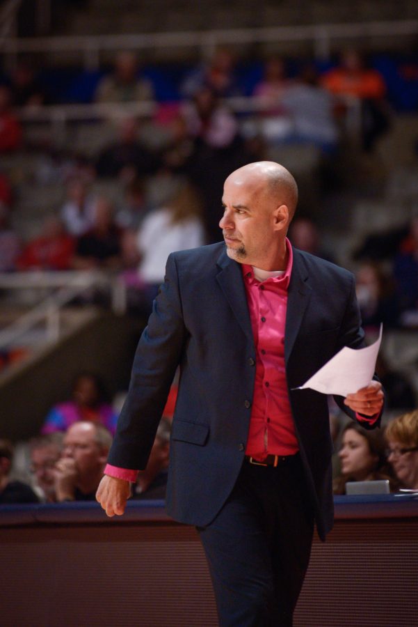 Illinois' Matt Bollant watches over the game against Ohio State at the State Farm Center on Saturday, February 14, 2015. The Illini won 66-55.