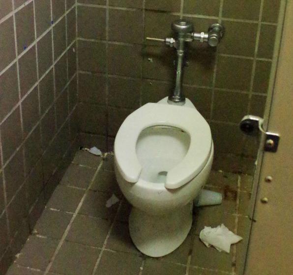 The womens bathroom of Kams, located on Daniel St. in Champaign, on Tuesday, Feb. 21st.