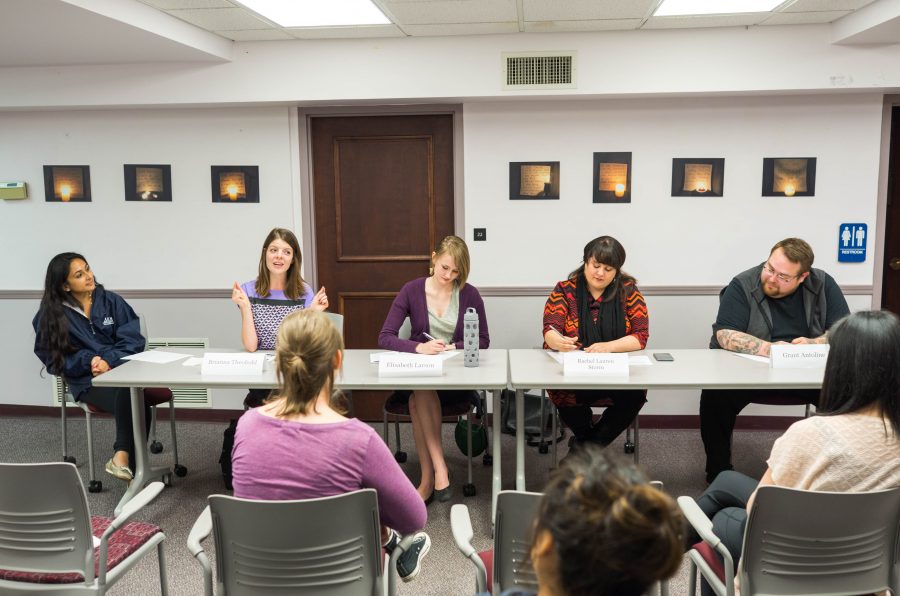 A discussion on The State of Reproductive Justice as one of the Hot Topics Dialogues presented by YWCA of the University and the Womens Resources Center, took place at the current location of the Resource Center on Apr.10th.