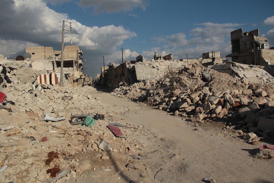 Destroyed area in Aleppo in 2013. Columnist Tyler Panlilio believes that growing up in a war zone has a negative impact on children who live there. 