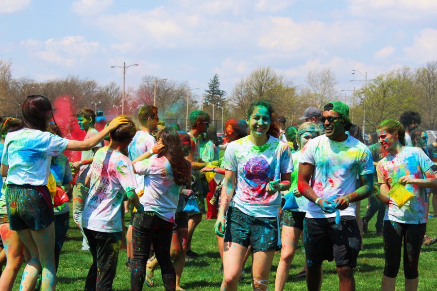 Asha UIUC hosted Holi, the Hindu festival of colors, to support education of underprivileged children in India. The festival was held at the Florida and Lincoln playing fields Saturday.