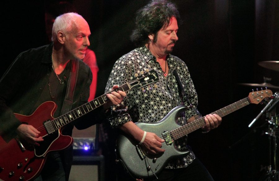 Peter Frampton and Steve Lukather perform at the El Rey Theatre in Los Angeles on Jan. 20, 2014. 