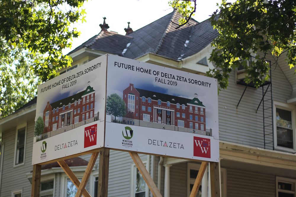Site of the future Delta Zeta sorority house located on the corner of John and Second Street.