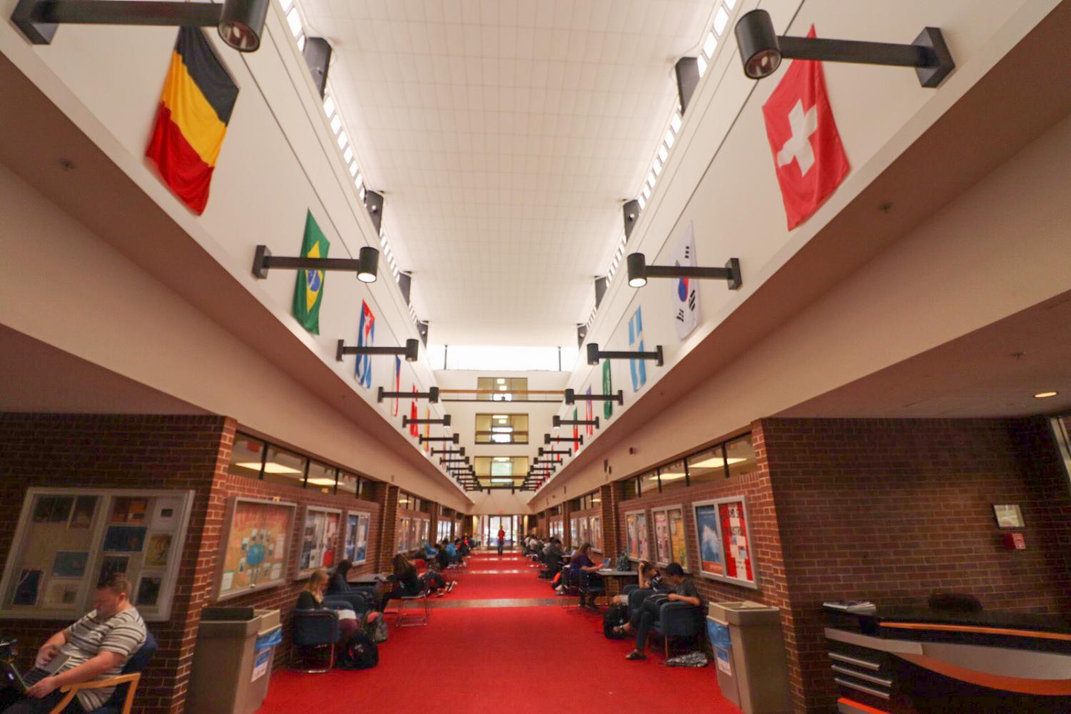 A view of the inside of the Foreign Language Building on campus. Minju argues that the foreign language department does not let some ethnic people take low-level language classes. 