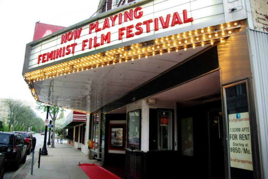 The marquee of the Art Theater Co-op for the Feminist Film Festival. The festival, hosted by the Women's Resource Center, will take place Thursday starting at 7 p.m.