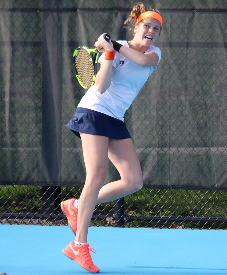 Jaclyn Switkes in the match against Michigan State on April 22, 2016.