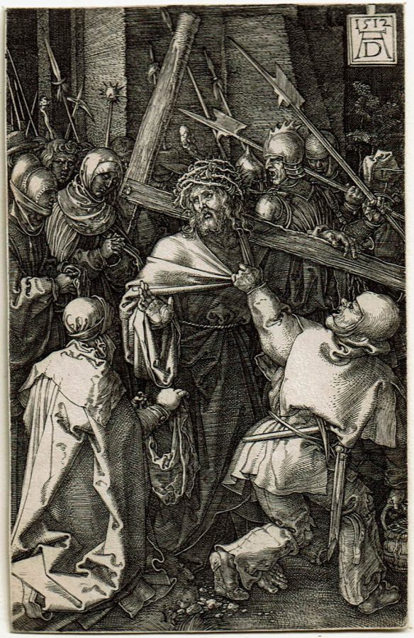 Albrecht Dürer (German, 1471–1528), “Christ Carrying the Cross,” from the Engraved Passion series, 1512. Krannert Museum Art purchased the print in October through
the Champion & Partners Acquisition Prize in Honour of Richard Hamilton.