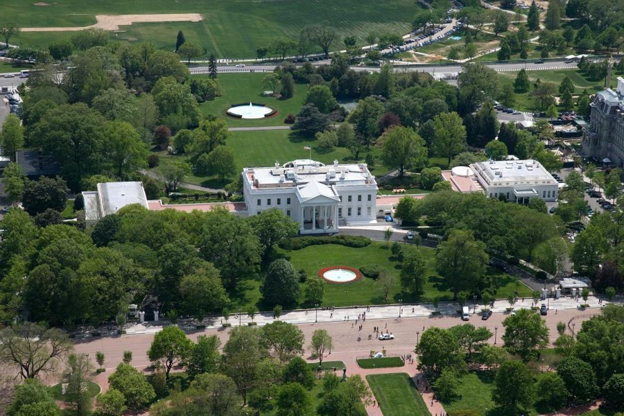 Aerial photo of the White House