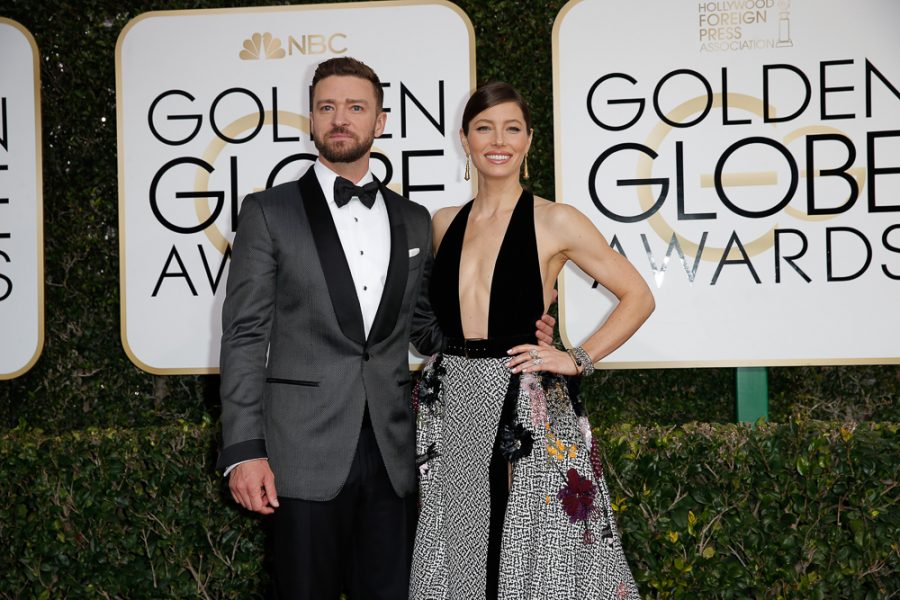 Jessica Biehl and Justin Timberlake arrive at the 74th Annual Golden Globe Awards show at the Beverly Hilton Hotel in Beverly Hills, Calif., on Sunday, Jan. 8, 2017. (Jay L. Clendenin/Los Angeles Times/TNS)