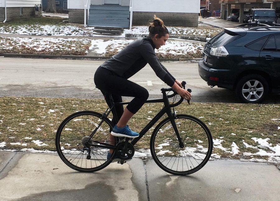 Kathy Powell, senior in graphic design, will cycle cross-country to raise money for cancer research