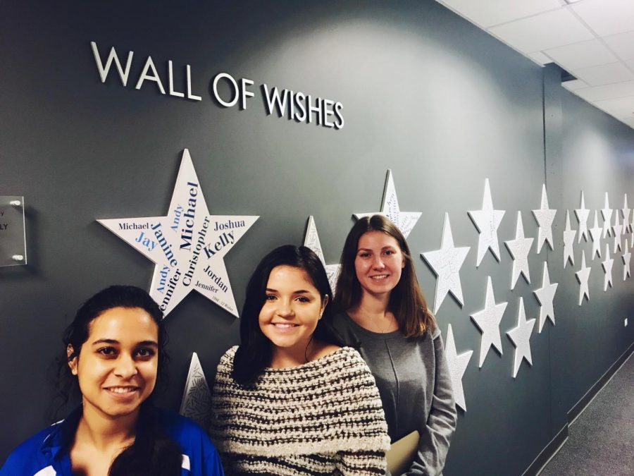 Natalia Wojnowski, Julia Bastow and Ema Khan at the Make a Wish office in Chicago.