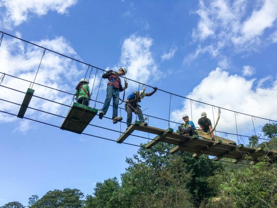 Students from Bridges to Prosperity University chapter went to Paztula, the town located in the mountains under the municipality of Joyabaj in Guatemala, in summer 2016 to build a bridge there.
