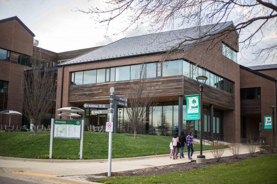 Student services building at Parkland College. University of Illinois students have the opportunity to take Parkland College courses over the summer and transfer credit to the University.