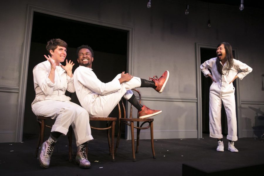 Ryan Asher, Tyler Davis and Tien Tran perform on stage during “Dream Freaks Fall From Space” at The Second City in Chicago. The Daily Illni had the opportunity to speak with the performers before and after the show to discuss their careers in comedy. 