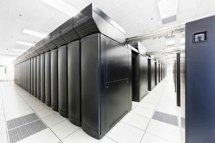 NCSA’s Blue Waters supercomputer, one of the most powerful supercomputers in the world.