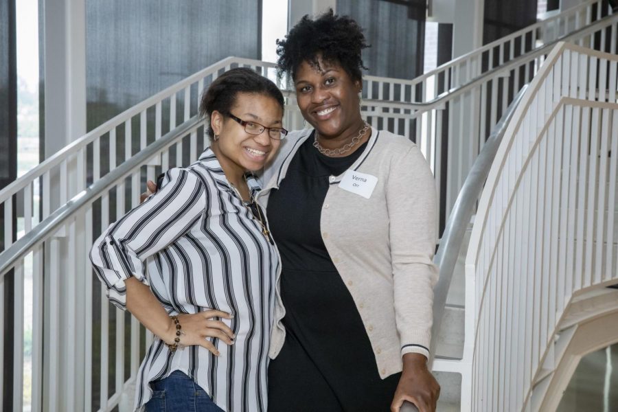 Princess Lacora B White (left) met Verna Falon Orr (right) through the I-Promise Mentorship Program last school year. Orr was assigned to White as her mentor and advised her throughout her experience as a transfer student.