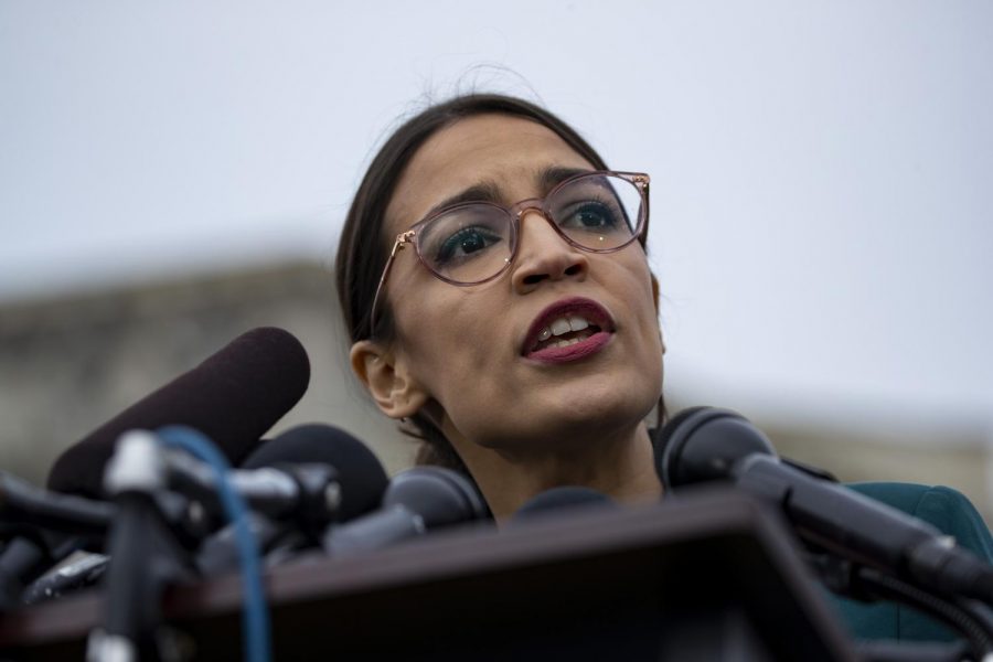 Dem. Rep. of New York, Alexandria Ocasio-Cortez, speaks during a press conference held at the United States Capitol in Washington, D.C. on Feb. 7. Ocasio-Cortez has faced many personal attacks during her candidacy. 