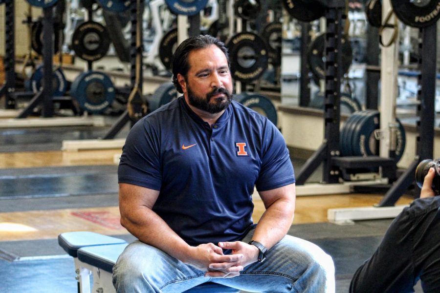 Pictured above is Lou Hernandez, the Illinois football strength and conditioning coach.