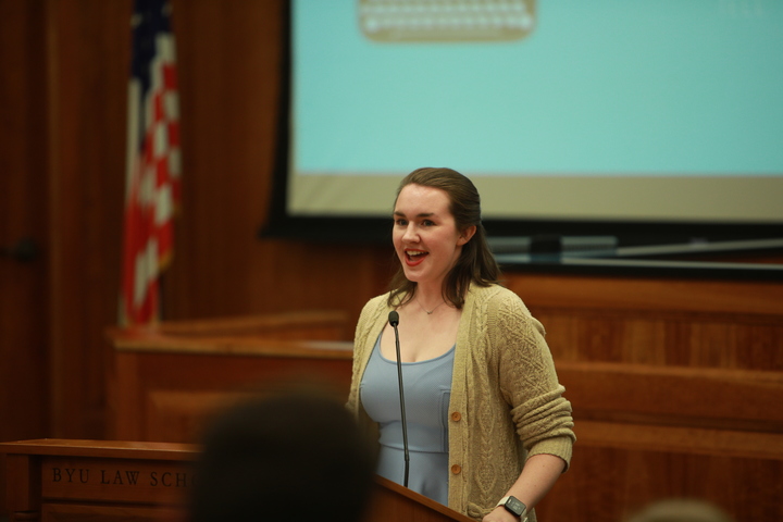 Carlisle Shelson, a university law student, got her story selected to be showcased by BYU’s LawStories event.