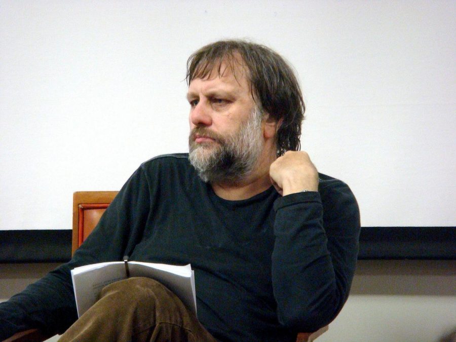 Slovenian philosopher Slavoj Zizek is pictured in Liverpool. Zizek and psychologist Jordan Peterson debated in Canada on April 19 at a sold-out event.