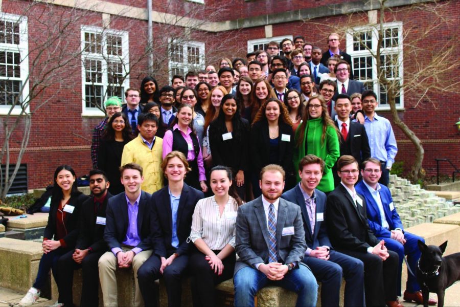 The University Model United Nations team poses for a picture in March 2017. Students involved are tasked with complexities of the political world while attaining real-world benefits.