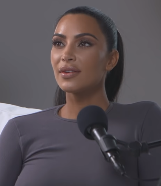  Kim Kardashian at the podcast Pretty Big Deal with Ashley Graham in 2018.