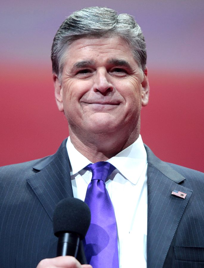 Sean Hannity speaking at an event in Greenville, South Carolina.