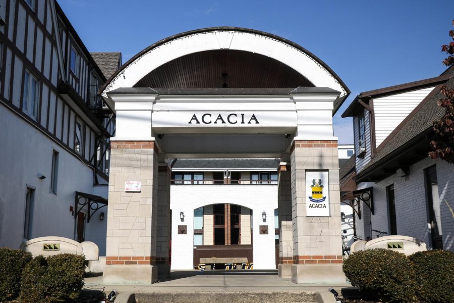 The Acacia Fraternity house is shown at 302 E. Armory Ave. on Sunday. The fraternity recently took responsibility for a string of stolen decorations across the Champaign-Urbana area. 
