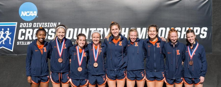 The women’s cross country team poses together after winning the NCAA Midwest Regional at Stillwater, Oklahoma on Friday. The team hasn’t won the NCAA Regional since 2006 or participated since 2009.