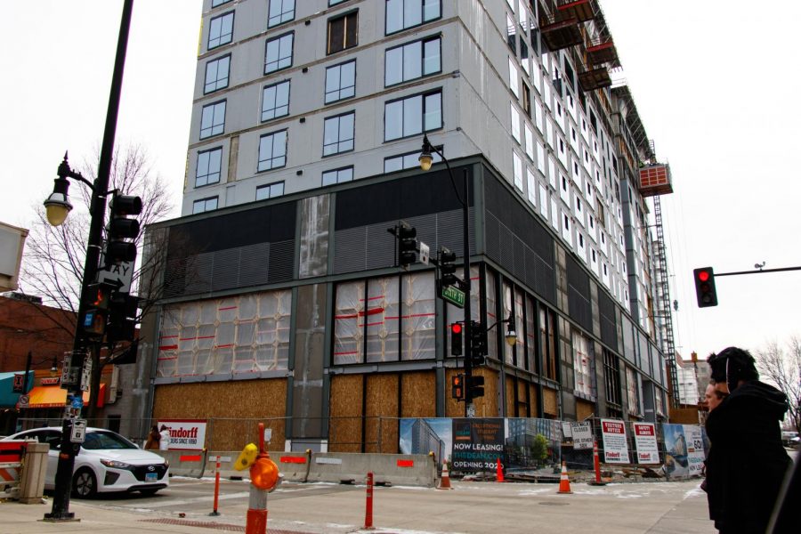 A Target is being built on the first floors of a high rise apartment building on the corner of Fifth and Green streets. With development booming in the Champaign-Urbana area, many businesses like Trader Joe’s are considering moving to the area. 