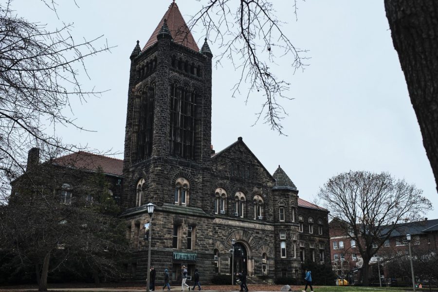 Pictured above is Altgeld Hall on Dec. 1. According to a University Mass Mail, two cases of Covid-19 have been identified in the University community on Saturday.
