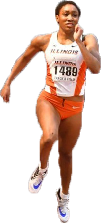 Senior Felicia Phillips competes in the 200m dash at the Illini Classic on Jan. 14, 2017.