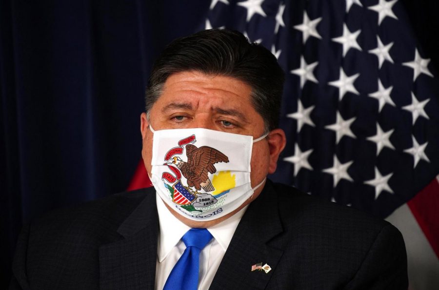 Governor J.B. Pritzker speaks during a press conference at the James R. Thompson Center on Sept. 22. Pritzker is isolating for a second time after another staffer tested positive for coronavirus.
