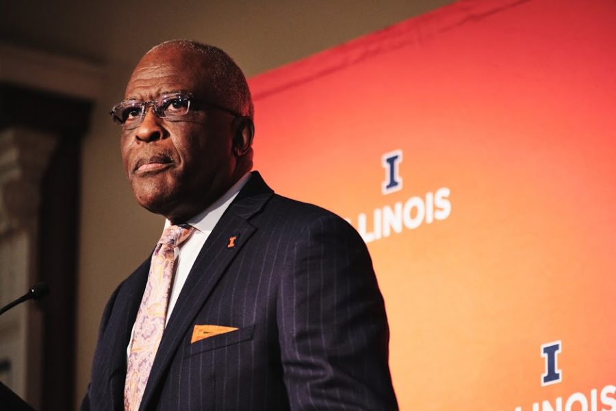 Chancellor Robert Jones prepares to deliver the State of the University address on Jan. 24, 2020. Jones answers questions from the Illinois community below.