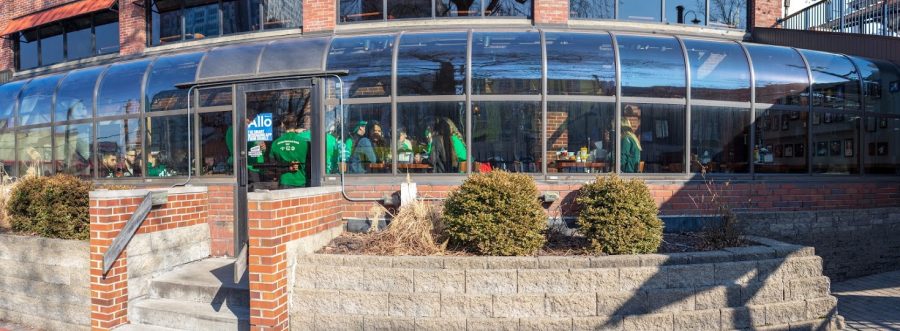 Students celebrate Unofficial at Joes Brewery on March 1, 2019.