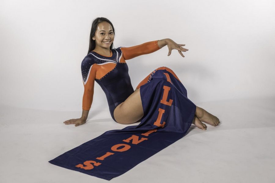 Former Illinois gymnast Grace Gough poses for a promotional photo during her gymnastics career. Gough retired from the sport to preserve her mental and physical health.