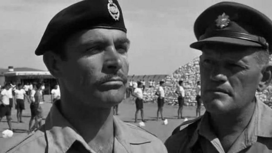 Sean Connery and Harry Andrews star in The Hill. The film was released in 1965.
