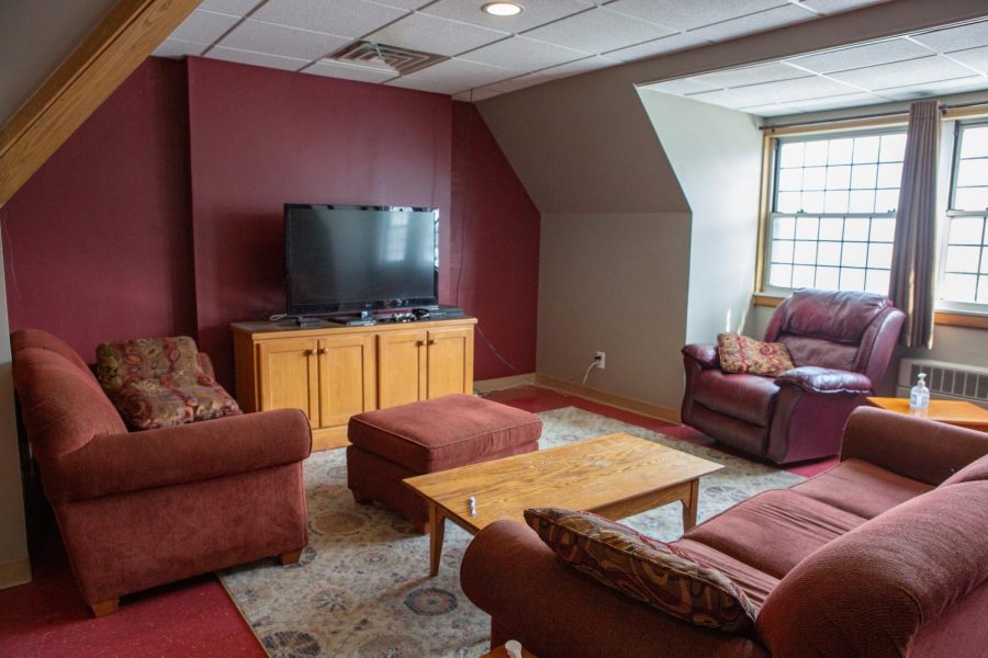 The common area of the University YMCA residence is pictured above.