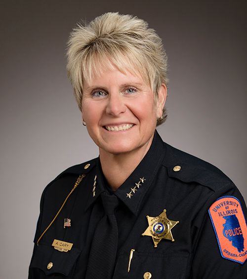 UIPD Chief of Police Alice Cary poses for a professional headshot. Cary assumed the position on July 20 and has brought her decades of experience in policing to the table.