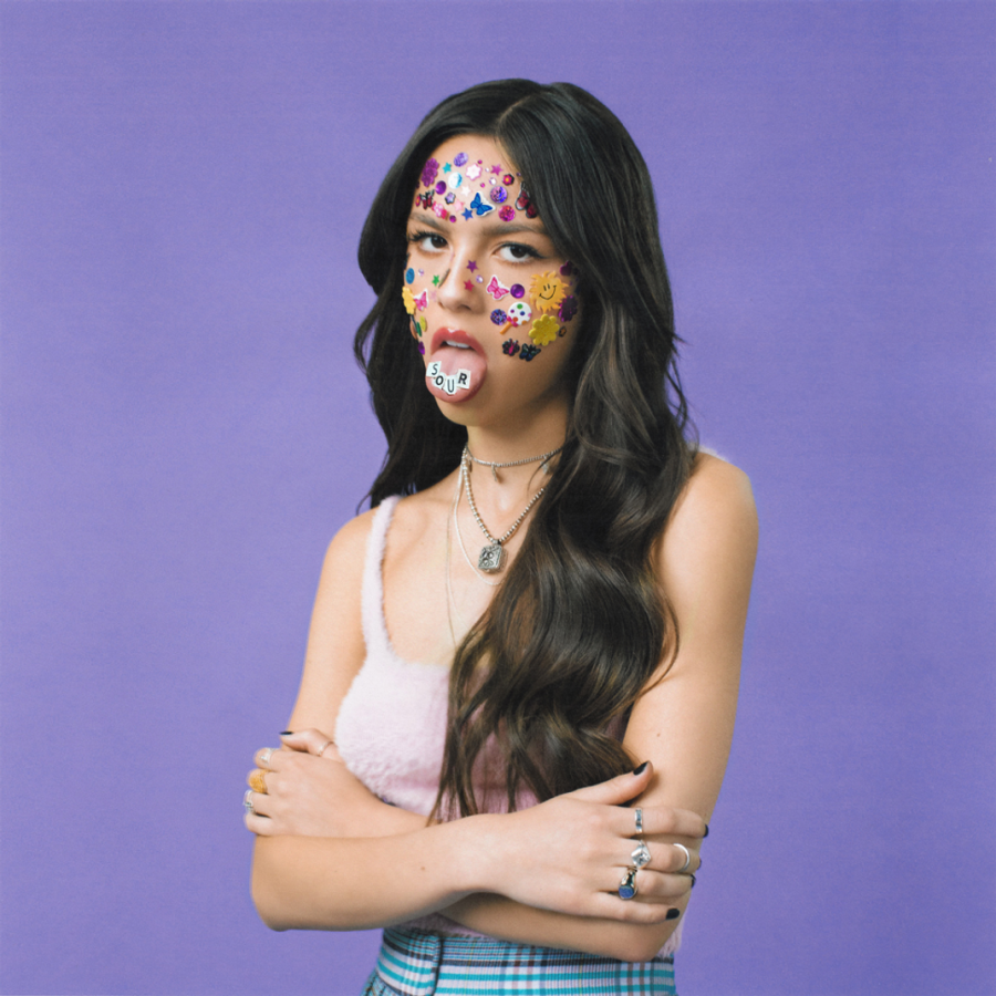 The album cover for Olivia Rodrigos Sour is shown above. The album released on Friday.