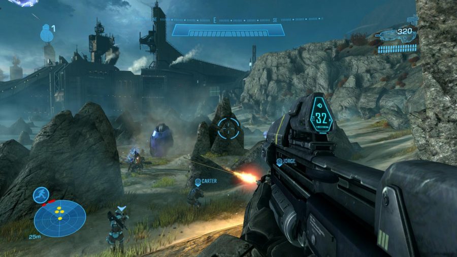 A view from a players perspective while playing Halo: Reach. The game was released Dec. 3, 2019.