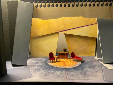 A mock set for the at the Krannert Center for the Performing Arts upcoming musical Fun Home” is shown above and was created by scenic designer José Díaz-Soto. Representation is reoccurring theme in the musical. 