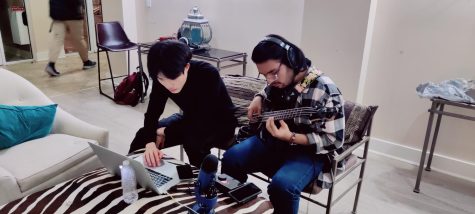 Members of the the RSO Hip-Hop Collective produce an album during their 12-hour lock-in on Friday. During that time, members of the club wrote, recorded and produced music.
